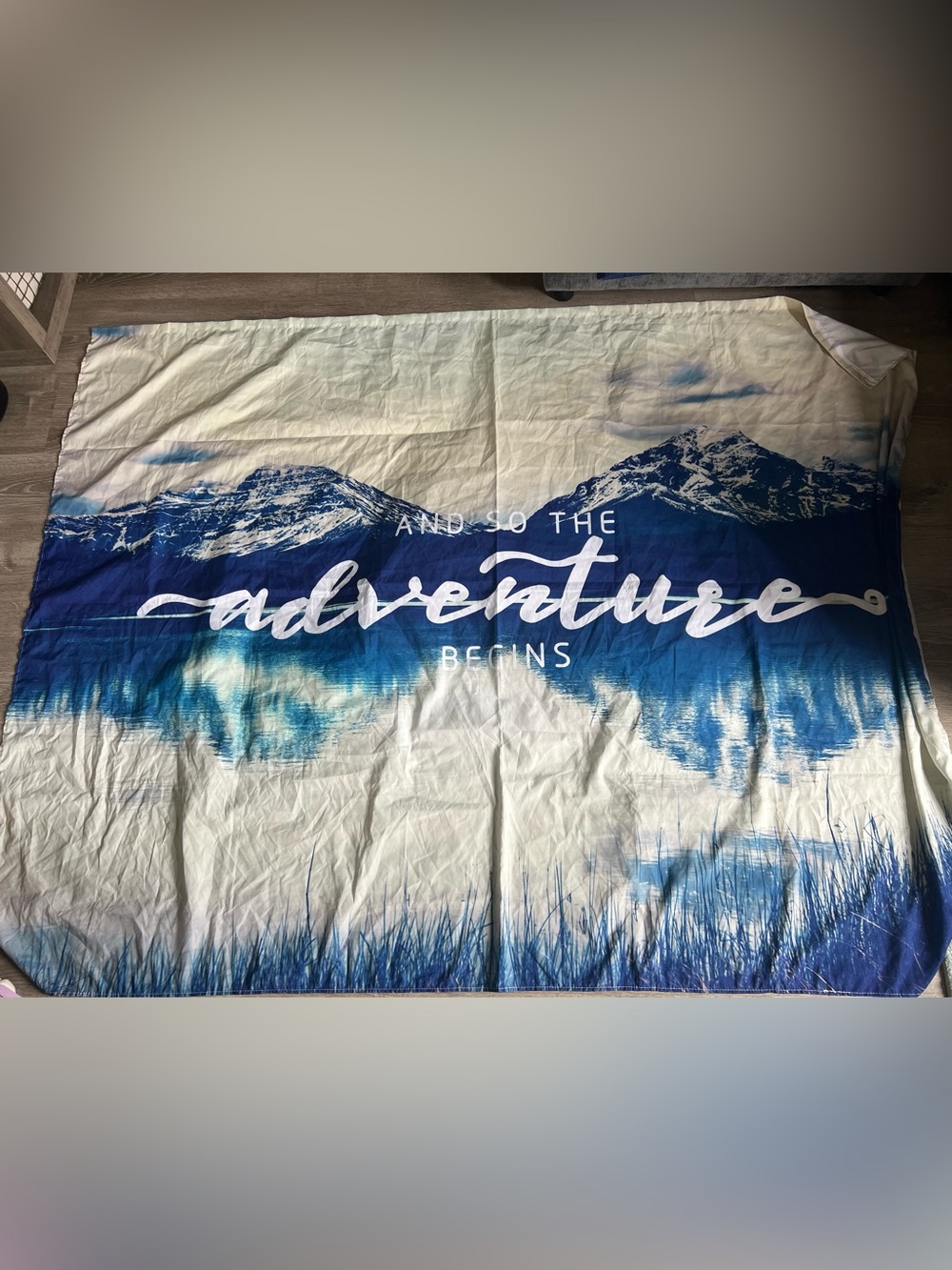 Blue Mountain 'Adventure Begins' Beach Towel